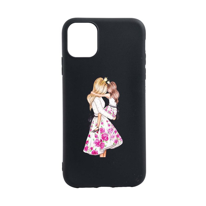 Husa Silicon Mommy's Girl, compatibila cu Apple iPhone 13 Mini, rezistenta la uzura, anti-alunecare, B554