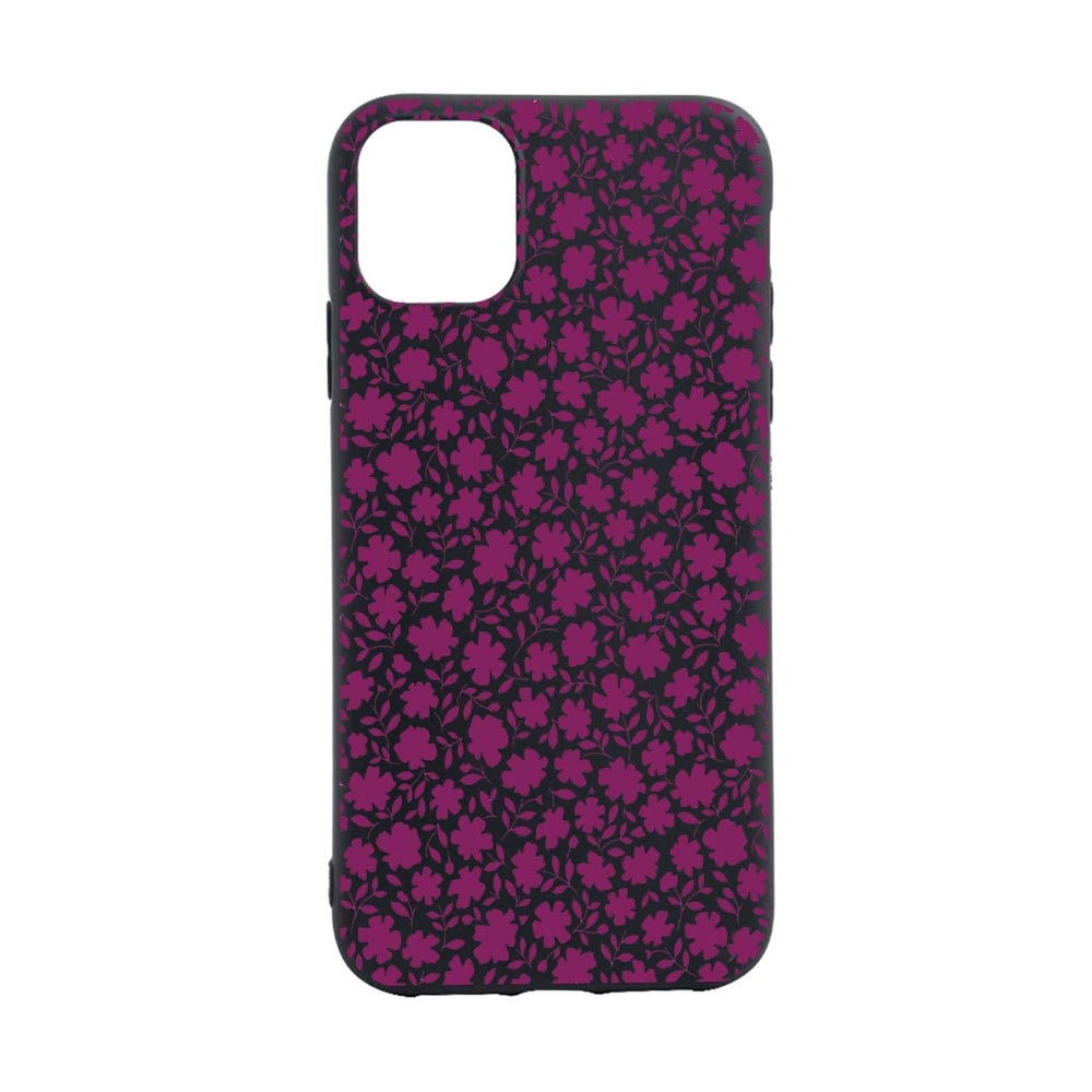 Husa Silicon Flowers Pattern, compatibila cu Apple iPhone 13, rezistenta la uzura, anti-alunecare, B627