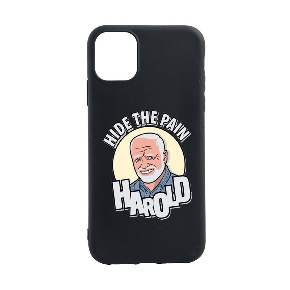 Husa Silicon Meme - Harold, compatibila cu Apple iPhone 13, rezistenta la uzura, anti-alunecare, B662