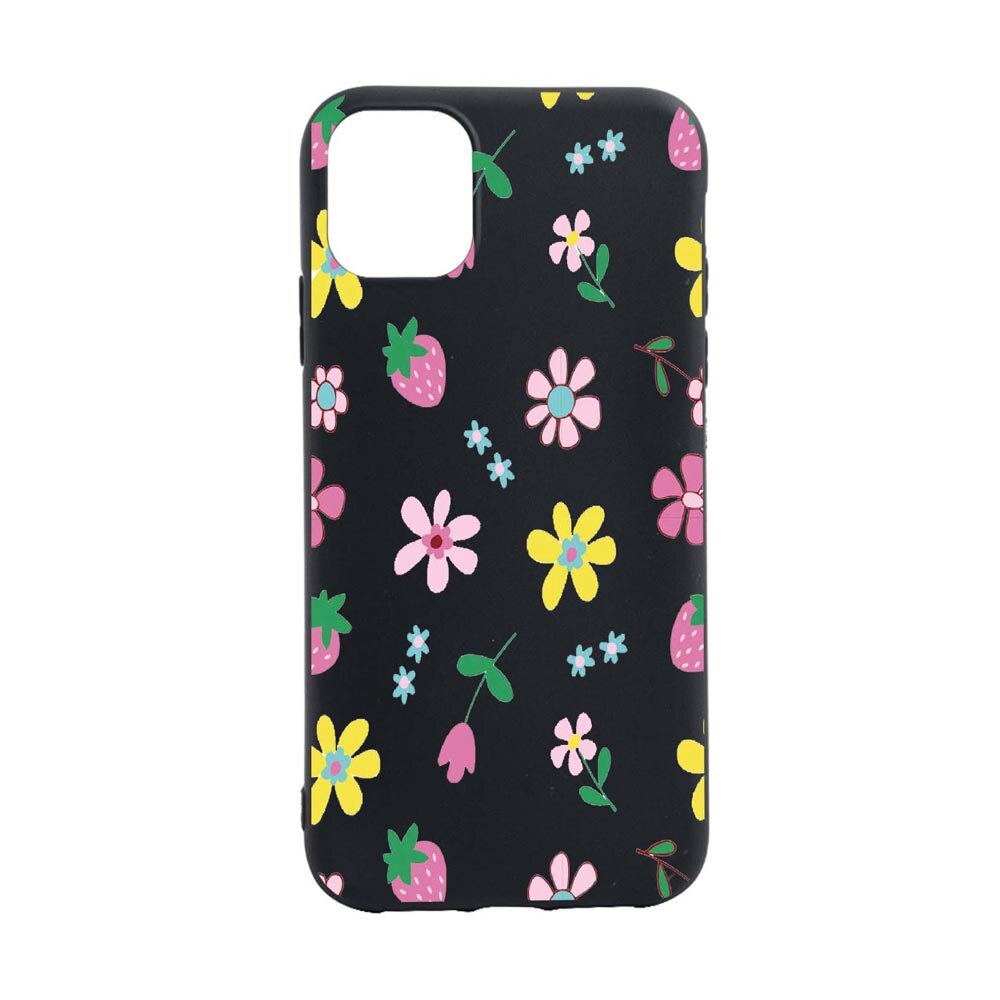 Husa Silicon Flowers, compatibila cu Apple iPhone 13 Mini, rezistenta la uzura, anti-alunecare, B687