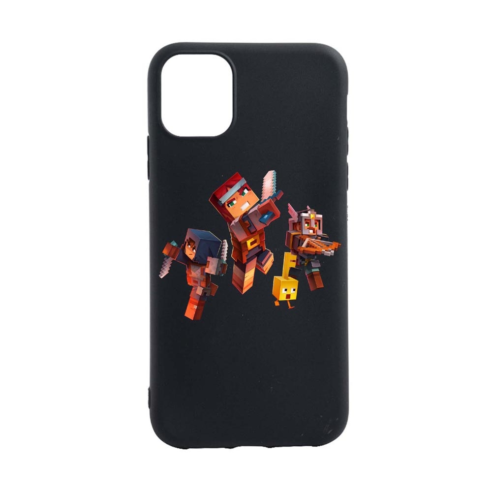 Husa Apple iPhone 12 Mini, Minecraft, rezistenta la uzura, anti-alunecare, din silicon Premium, B724