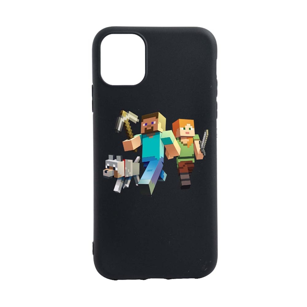 Husa Silicon Compatibila cu Apple iPhone 13 Pro, Minecraft, rezistenta la uzura, anti-alunecare, B730