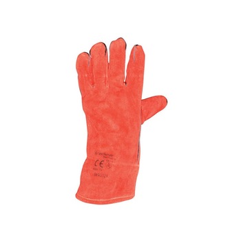 Set manusi pentru sudura piele spalt rosii, 12 bucati, marimea XL cu dublura la deget Breckner Germany Set manusi pentru sudura piele spalt rosii, 12 bucati, marimea XL cu dublura la deget Breckner Germany