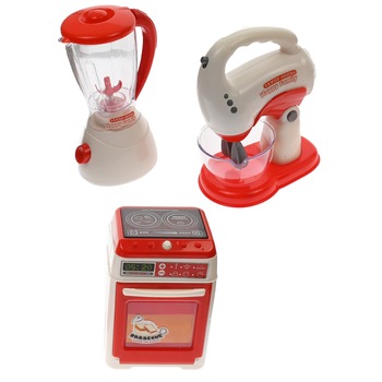 Set aragaz, blender si mixer de jucarie cu lumini si sunete My Home - LS8332K Set aragaz, blender si mixer de jucarie cu lumini si sunete My Home - LS8332K