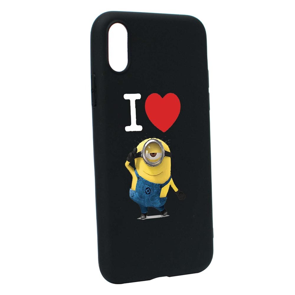 Husa Silicon I Love Minion, compatibila cu Samsung Galaxy M02, rezistenta la uzura, anti-alunecare, B216