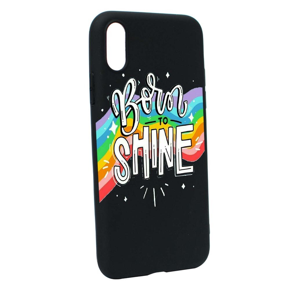 Husa Silicon Born To Shine, compatibila cu Xiaomi Redmi K40 / Redmi K40 Pro, rezistenta la uzura, anti-alunecare, B489