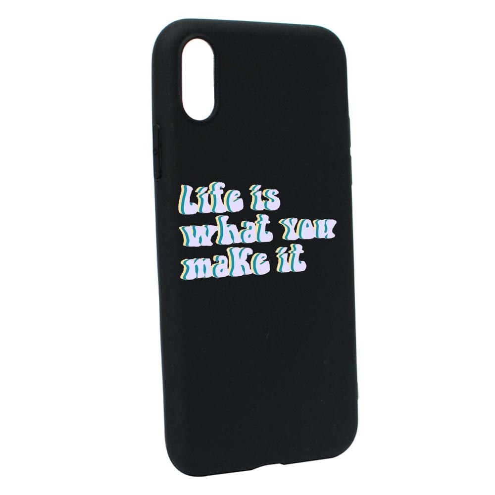 Husa cu mesaj Life is..., pentru Xiaomi Mi 9, rezistenta la uzura, anti-alunecare, din silicon Premium, din silicon Premium, B491