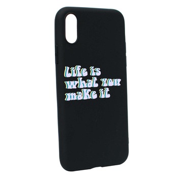 Husa cu mesaj Life is..., pentru Xiaomi Mi 9, rezistenta la uzura, anti-alunecare, din silicon Premium, din silicon Premium, B491 Husa cu mesaj Life is..., pentru Xiaomi Mi 9, rezistenta la uzura, anti-alunecare, din silicon Premium, din silicon Premium, B491