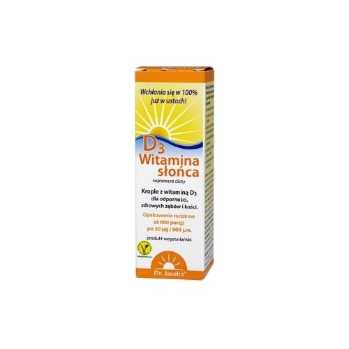 Supliment alimentar Dr. Jacob's D3 Vitamina Soarelui 20ml