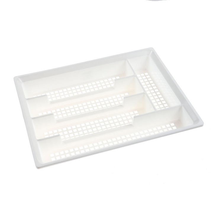 Suport tacamuri pentru sertar, plastic, alb, 33.5 x 26 x 5 cm