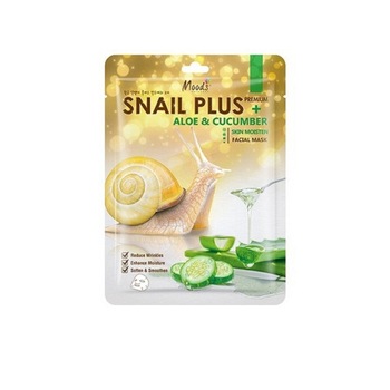 Set 10 bucati masca de fata profesionale Moods hidrateaza si revitalizeaza tenul cu extract de melc extract de aloe vera si castravete 38gr Set 10 bucati masca de fata profesionale Moods hidrateaza si revitalizeaza tenul cu extract de melc extract de aloe vera si castravete 38gr