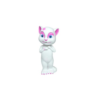 Pisicuta de jucarie amuzanta, Talking Angela, vorbitoare, cu sunete si lumini, alb, + 3 ani Pisicuta de jucarie amuzanta, Talking Angela, vorbitoare, cu sunete si lumini, alb, + 3 ani