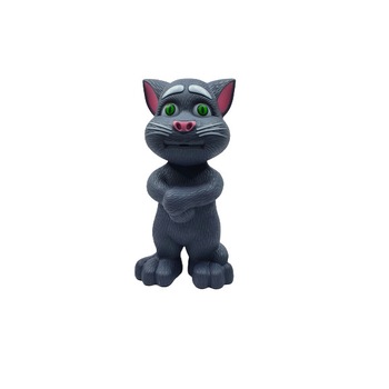 Jucarie interactiva, Talking Tom, motanul vorbitor cu povesti, repeta tot ce aude, baterii incluse, gri, 20 cm Jucarie interactiva, Talking Tom, motanul vorbitor cu povesti, repeta tot ce aude, baterii incluse, gri, 20 cm