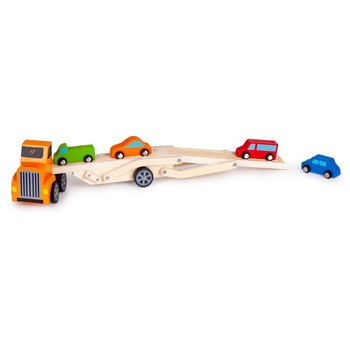 Camion din lemn iMK® + 4 masinute lemn, lipsite de margini ascutite, vopsea sigura pentru copii Camion din lemn iMK® + 4 masinute lemn, lipsite de margini ascutite, vopsea sigura pentru copii