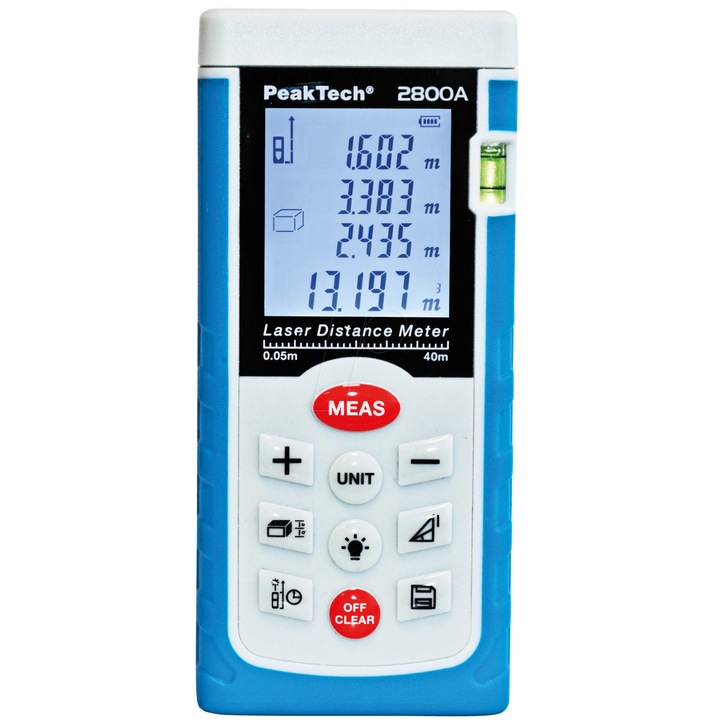 Telemetru cu laser 0.05 - 40 m Peaktech P2800A