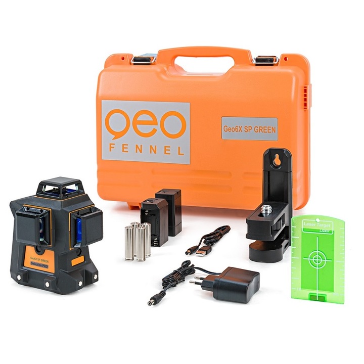 Nivela laser verde Geo6X SP GREEN KIT cu linii orizontale si verticale incrucisate intre ele - MULTILINER