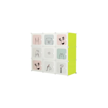 Dulap modular din plastic cu schelet metalic, D3234G, culoare Verde, 110 x 110 x 37 cm Dulap modular din plastic cu schelet metalic, D3234G, culoare Verde, 110 x 110 x 37 cm