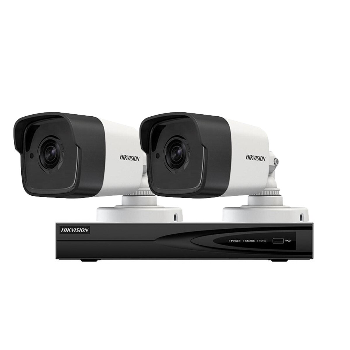 Kit complet supraveghere video Hikvision 2 camere IP de exterior,4MP(2K),IR 30m