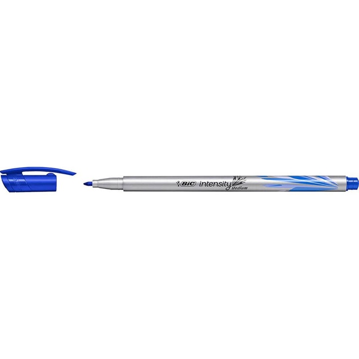 12 db BIC intenzitású közepes finomító készlet, 0,7 mm vastagságú hegy, kék tinta