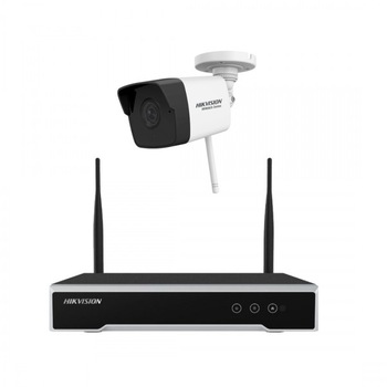 Kit supraveghere wireless o camera Wi-Fi HiWatch, 2MP, IR 30m + NVR 8 canale, 4MP, H.265+, fara HDD + Sursa de alimentare Kit supraveghere wireless o camera Wi-Fi HiWatch, 2MP, IR 30m + NVR 8 canale, 4MP, H.265+, fara HDD + Sursa de alimentare