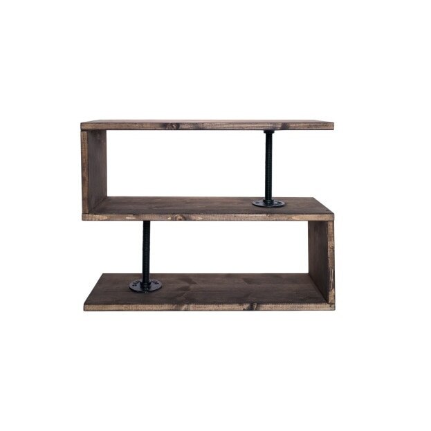 Masuta de cafea laterala, Berna, 60x45.5x20 cm, palisandru/negru