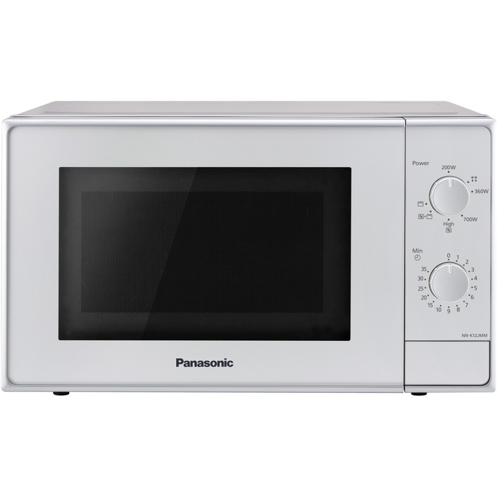 Микровълнова фурна Panasonic NN-K12JMMEPG, 20 л, 800 W, Грил, Механична, Бял