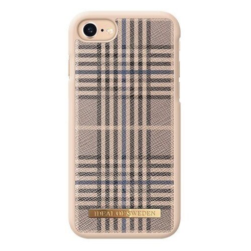 Husa de Protectie, Ideal, Compatibila cu iPhone 6 / 6s / 7 / 8, Plastic si tesatura, Maro/Gri