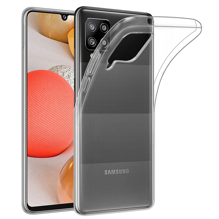 Anti Shock кейс PhonePlusBG, За Samsung A426 Galaxy A42, Плътен силикон 2mm, Прозрачен