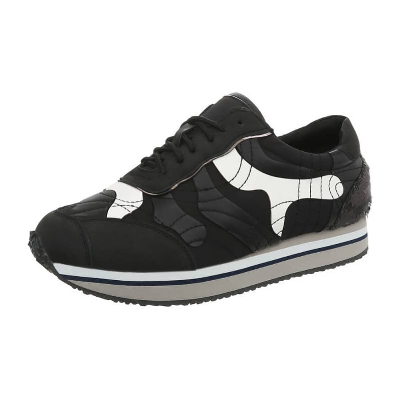 Pantofi sport dama P504 culoare alb-negru marime 36