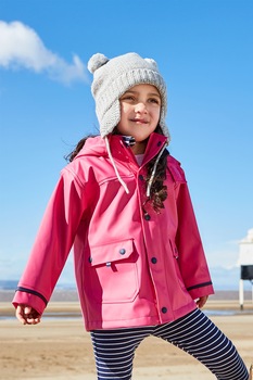 JoJo Maman Bebe, Jacheta impermeabila cu gluga, Fucsia, 116 CM JoJo Maman Bebe, Jacheta impermeabila cu gluga, Fucsia, 116 CM