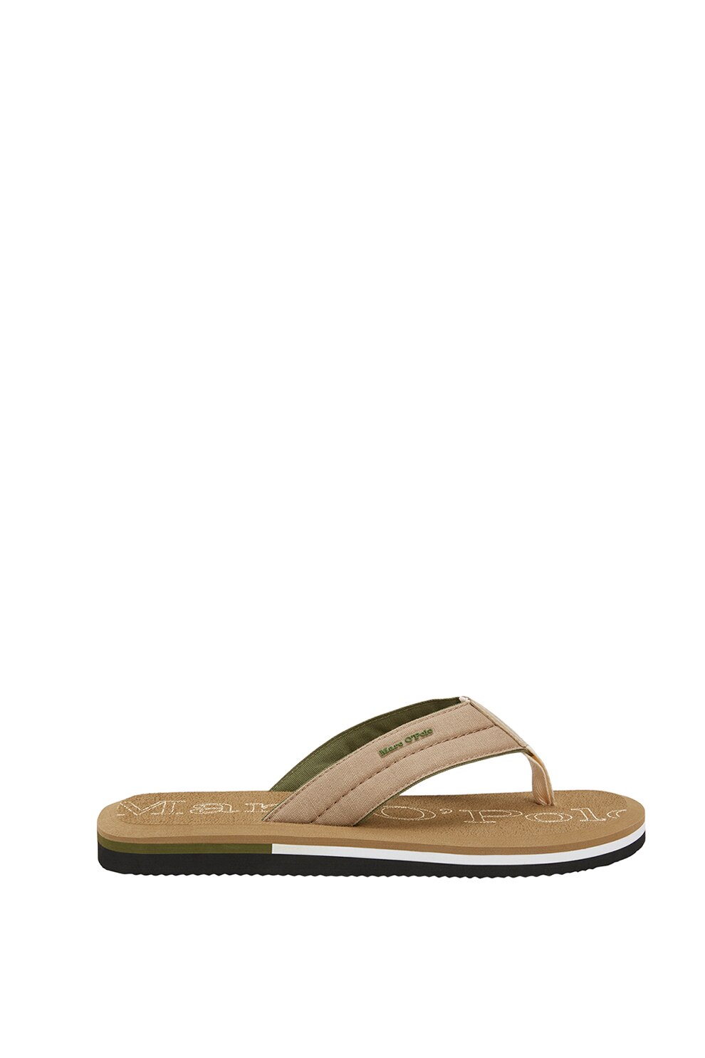Marc O'Polo, Papuci flip-flop din material textil, Maro camel, 41