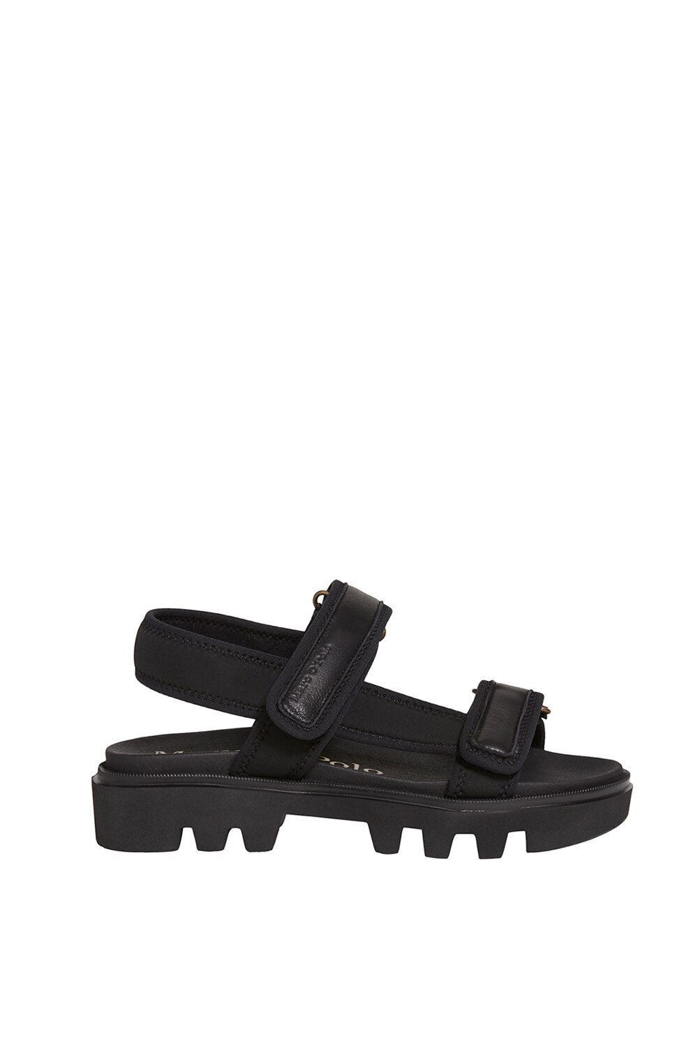 Marc O'Polo, Sandale de piele si neopren cu velcro