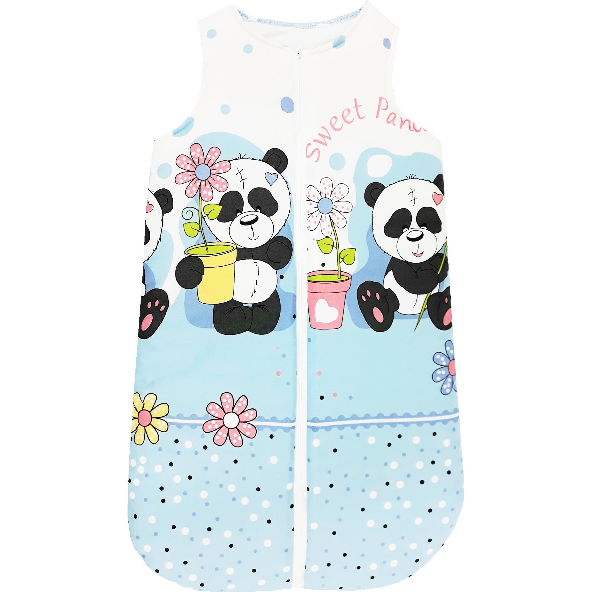 Sac de dormit iarna Ursuletul Panda albastru Diblidu 74 cm