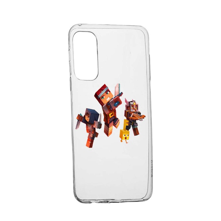 Силиконов калъф Minecraft, съвместим с Vivo X60 Pro, устойчив на износване, противоплъзгащ се, 724