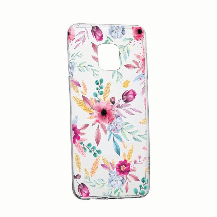 Husa Silicon Compatibila cu Xiaomi Poco X3 (NFC) / Poco X3, Happy Flowers, rezistenta la uzura, anti-alunecare, 69