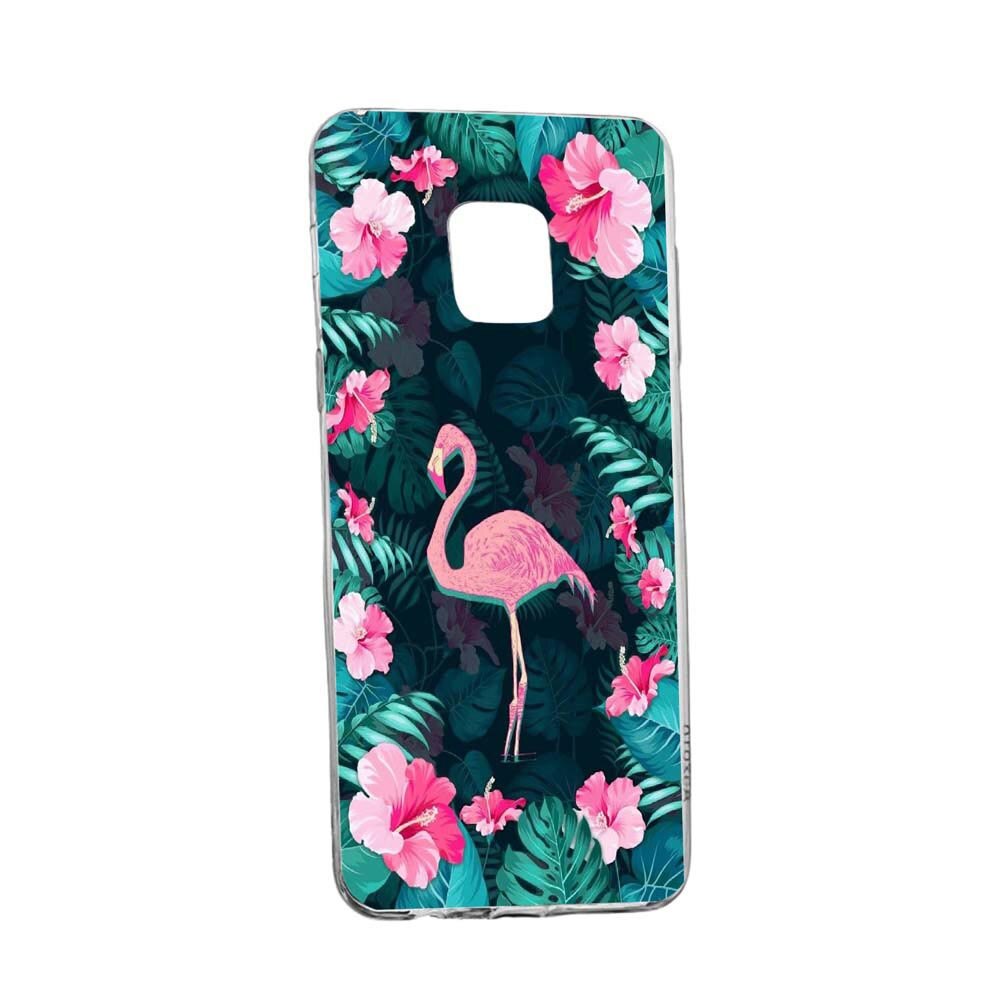Husa Silicon Flamingo, Flowers, Compatibila cu Xiaomi Poco X3 (NFC) / Poco X3, rezistenta la uzura, anti-alunecare, 247