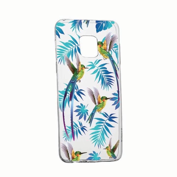 Husa pentru Xiaomi Redmi Note 9, rezistenta la uzura, anti-alunecare, Tropical, 186