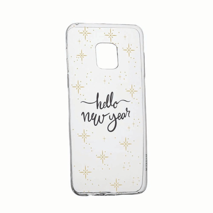 Husa Silicon Compatibila cu Xiaomi Poco X3 (NFC) / Poco X3, rezistenta la uzura, anti-alunecare, Hello New Year, 173