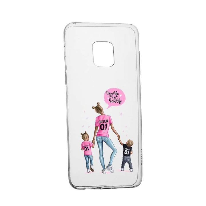 Husa Mom Life, pentru Xiaomi Redmi Note 9, rezistenta la uzura, anti-alunecare, din silicon Premium, 557