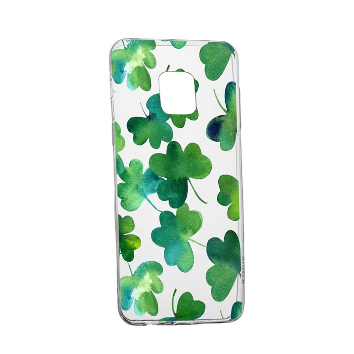 Husa Green leaf, pentru Xiaomi Redmi Note 9, rezistenta la uzura, anti-alunecare, din silicon Premium, 697