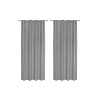 Set 2 draperii Nizza, 140x245 cm, 100% poliester, gri, Home Living
