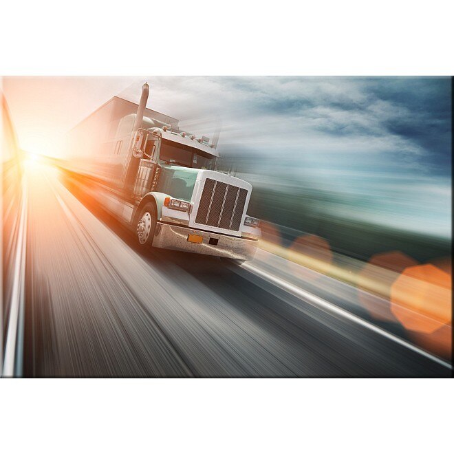 Tablou DualView Startonight Camion in viteza, luminos in intuneric, 60 x 90 cm