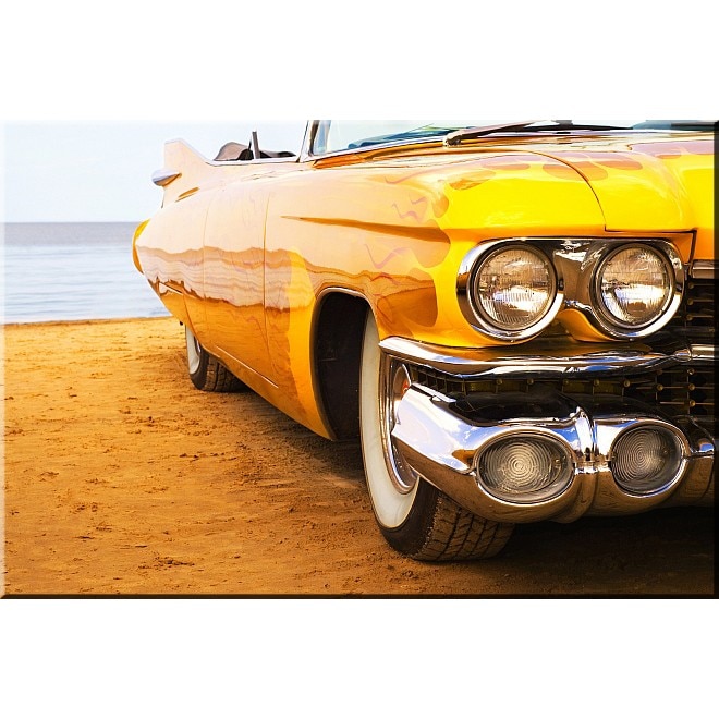 Tablou DualView Startonight Chevrolet galben, luminos in intuneric, 60 x 90 cm