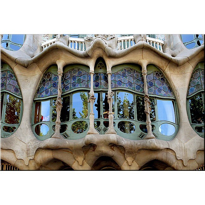 Tablou DualView Startonight Barcelona - Casa Baio, luminos in intuneric, 20 x 30 cm