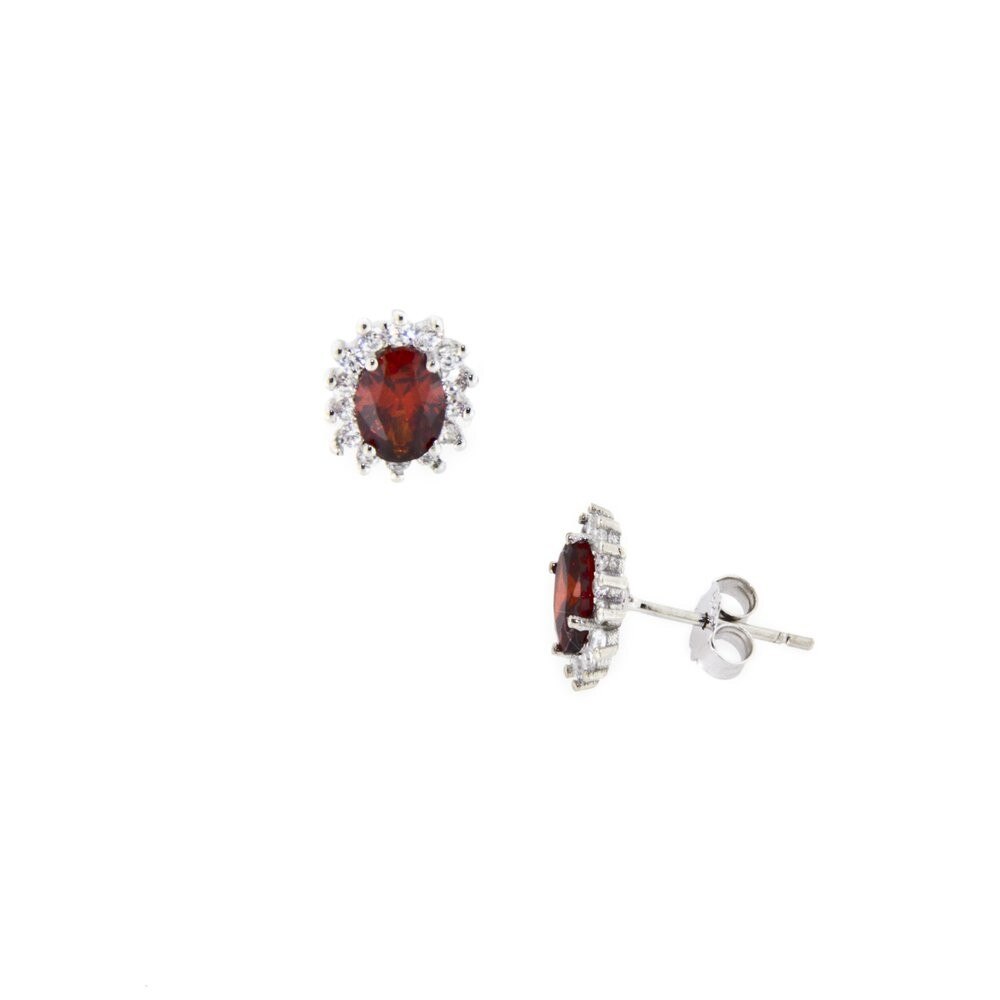 Cercei argint cu multiple cristale Cubic Zirconia