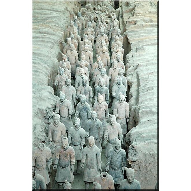 Tablou DualView Startonight Armata de teracota, luminos in intuneric, 80 x 120 cm