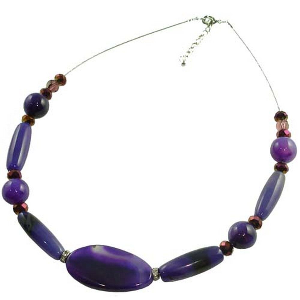 Colier fix cu agate de diferite dimensiuni