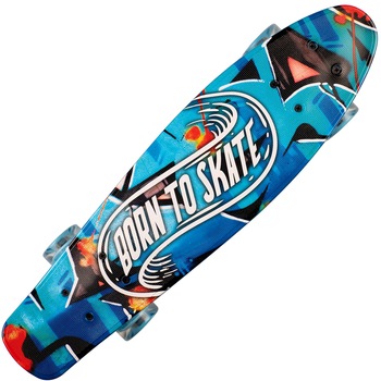 Penny Board Action One cu roti luminoase 22'', ABEC-7, PU, Aluminium, 90 KG Born to Skate Penny Board Action One cu roti luminoase 22'', ABEC-7, PU, Aluminium, 90 KG Born to Skate