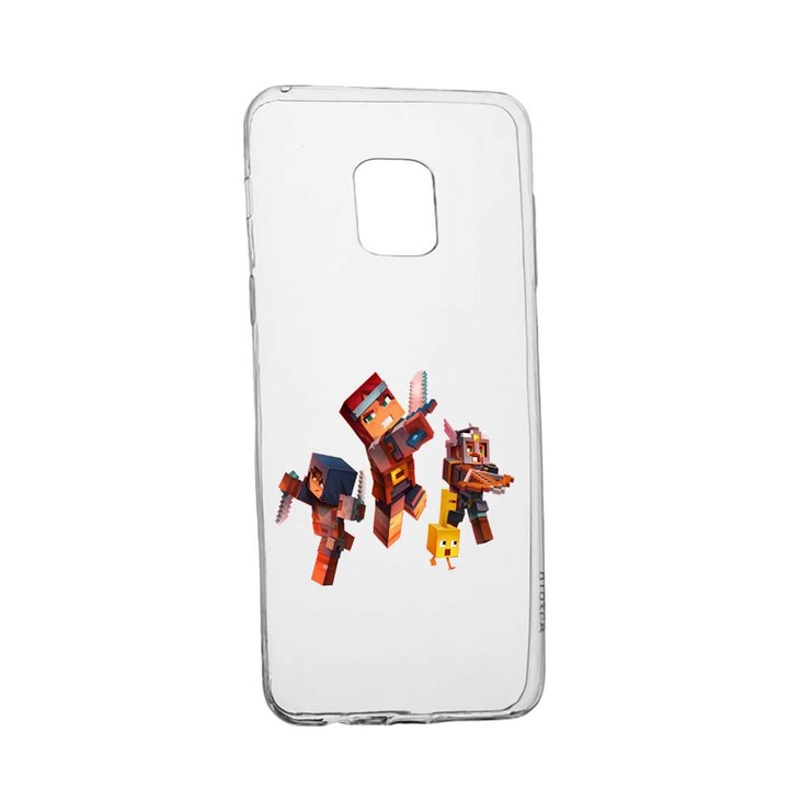 Husa Xiaomi Redmi Note 9, Minecraft, rezistenta la uzura, anti-alunecare, din silicon Premium, 724