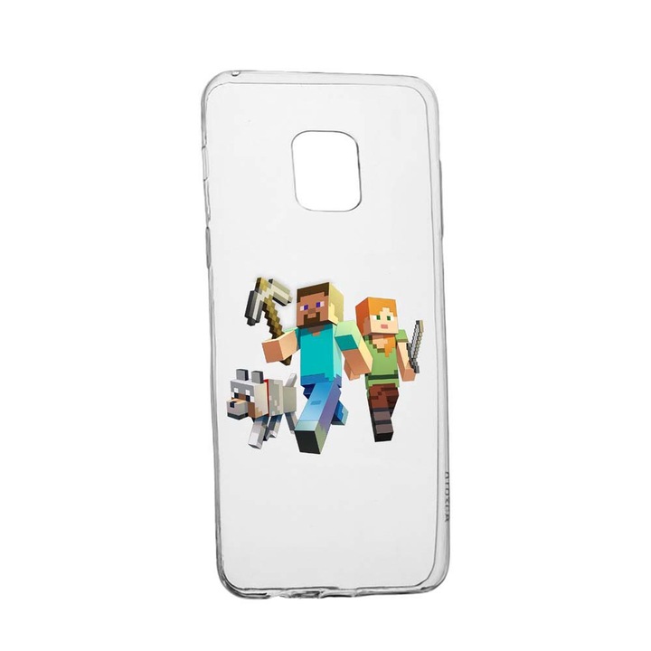 Husa Xiaomi Redmi Note 9, Minecraft, rezistenta la uzura, anti-alunecare, din silicon Premium, 730